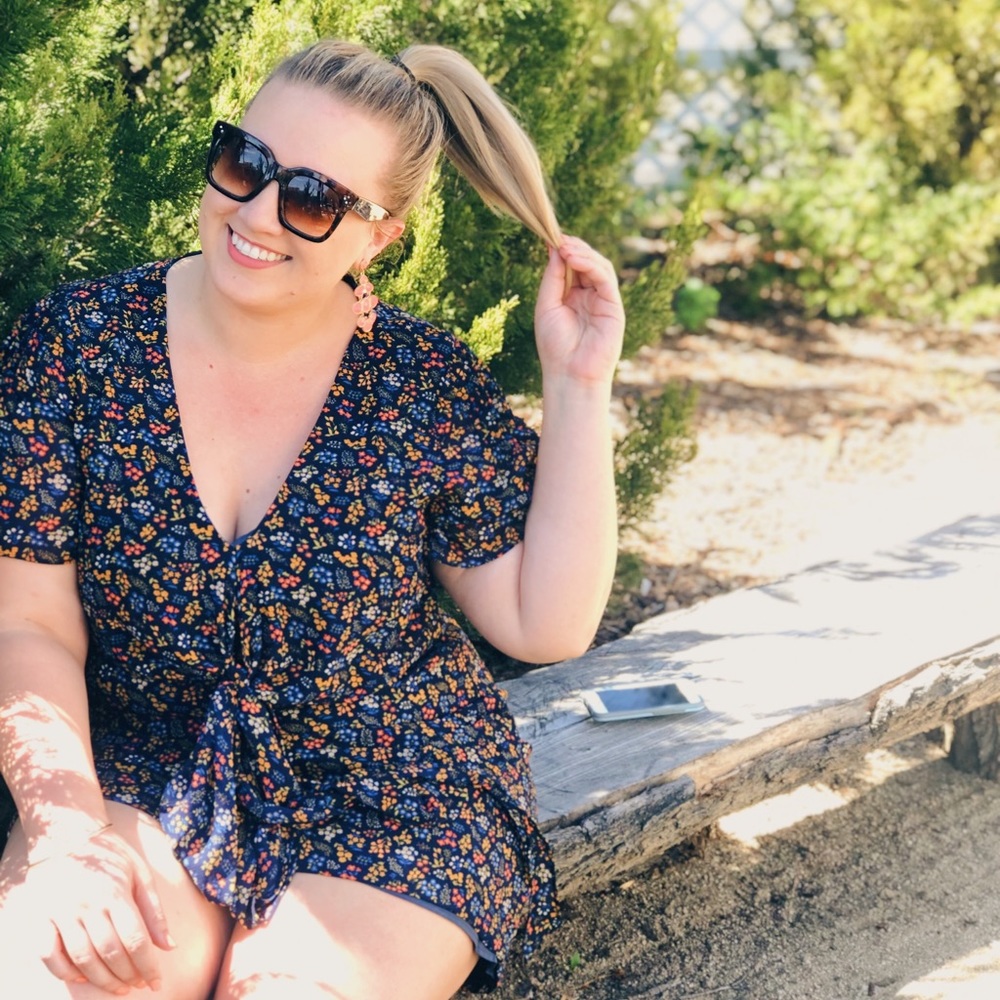 Floral Plus Size Mini Dress
